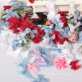 Beautiful colorful different weave custom polyester ribbons flowers